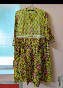Beautiful Yellow Floral Print Kurta