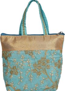 Light Blue Hand Bag Small