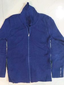 Navy Blue Zip-Up Hoodie