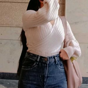 Wrap Top with Long Sleeves