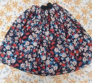 Cute Floral Print Skirt