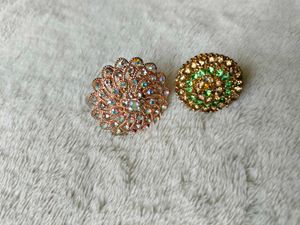 Vintage Brooch ring Pair
