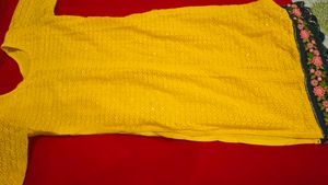 Vibrant Yellow Embellished Kurta