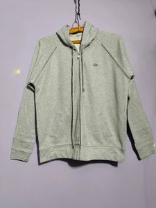 Lacoste Grey Zip-Up Hoodie