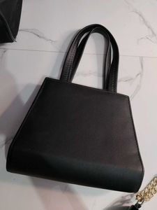 2 Chic Black Handbag with Gold Accents