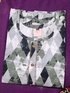 Stylish Geometric Print Kurta