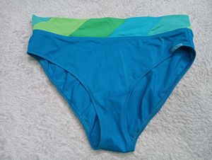 Blue Bikini Bottom,♥️♥️ with Green Waistband