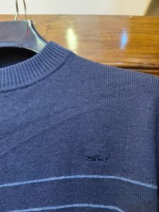 Men's Navy Blue Striped Sweater