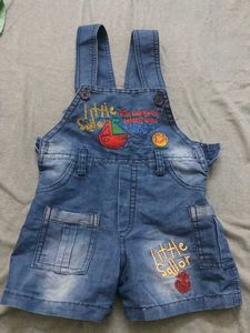 Cute Little Sailor Denim Overalls for Kids