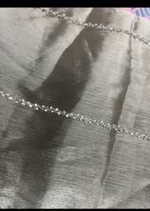 Embellished Grey Saree