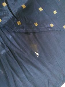 Elegant Navy Blue Kurta with Gold Print