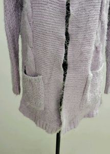 Lavender Knit Cardigan