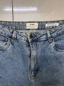 blue denim jeans straight fit