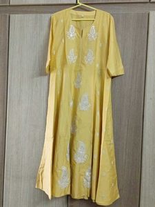 Yellow Kurti with Pant And Dupatta