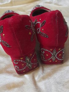 Red Beaded Heels