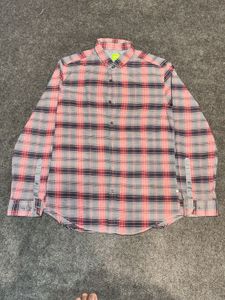 Hugo Boss Men's Premium Cotton Checked Shirt