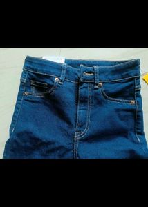 High-Waisted Flared Blue Jeans