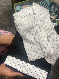 Black & White Dress Material pure cotton