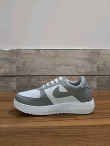 Stylish Grey and White Sneakers