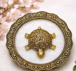 Antique Gold Tortoise Showpiece