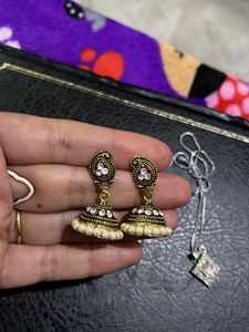 Combo Of Chain Pendant, Jhumkas, Ring