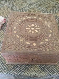 Vintage Carved Wooden Trinket Box