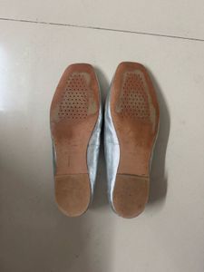 GEOX Elegant Silver Ballet Flats