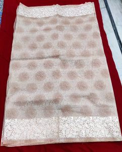 Elegant Paisley self Print Organza Saree ✨