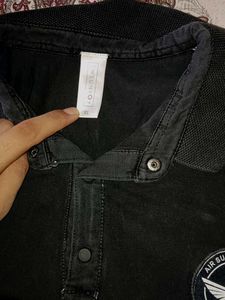Men's Black Graphic Polo Shirt