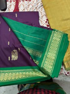 Elegant Purple and Green Saree