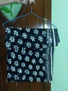 Black Embroidered Phulkari
