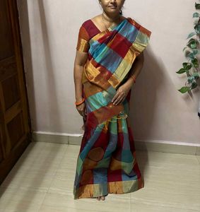 Colorful Checked Saree