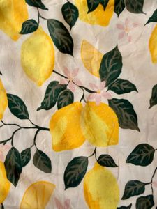 H&amp;M Lemon Print Tiered Summer Dress