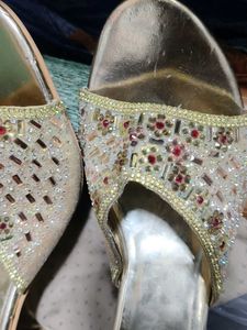 Embellished Gold Heels