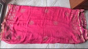 Rani Pink Golden Sequin Saree
