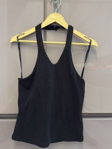 Black Ribbed Halter Neck Top