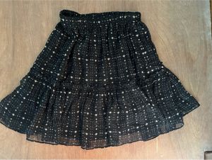 Chic Black Printed Mini Skirt