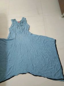 Span Blue Relaxed Fit kurta