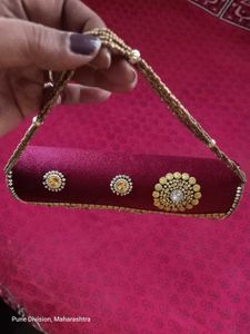 Embellished Velvet Clutch Bag