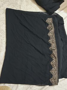 Black abaya with border