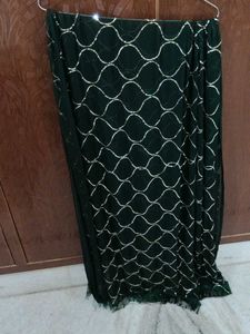 Green &amp; Gold Sequin Scarf