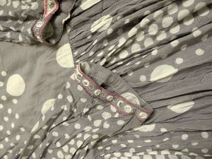 Chic Polka Dot Ethnic Gown
