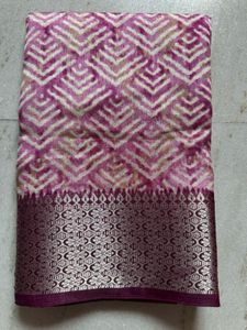 Brand New Elegant Purple Patterned Saree