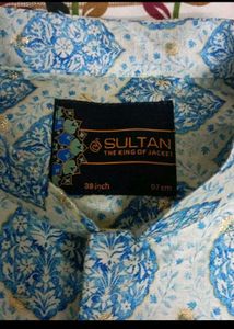 Men's Nehru Jacket - Blue Print