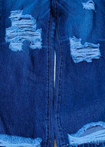 Distressed Blue Denim Jeans