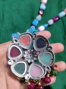 Bohemian Beaded Necklace &amp; Earring Set