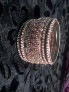 Peachish Rose Gold Bangles