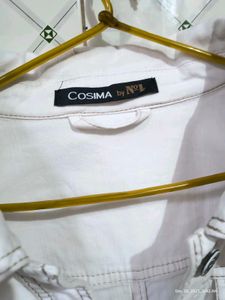 White Denim Jacket Oversized - Stylish &amp; Casual