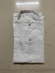 Men's White Linen Kurta