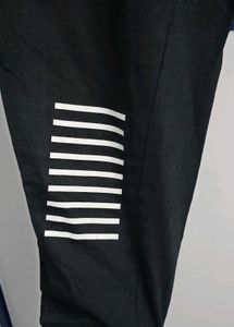 Stylish Black Joggers with Striped Detail